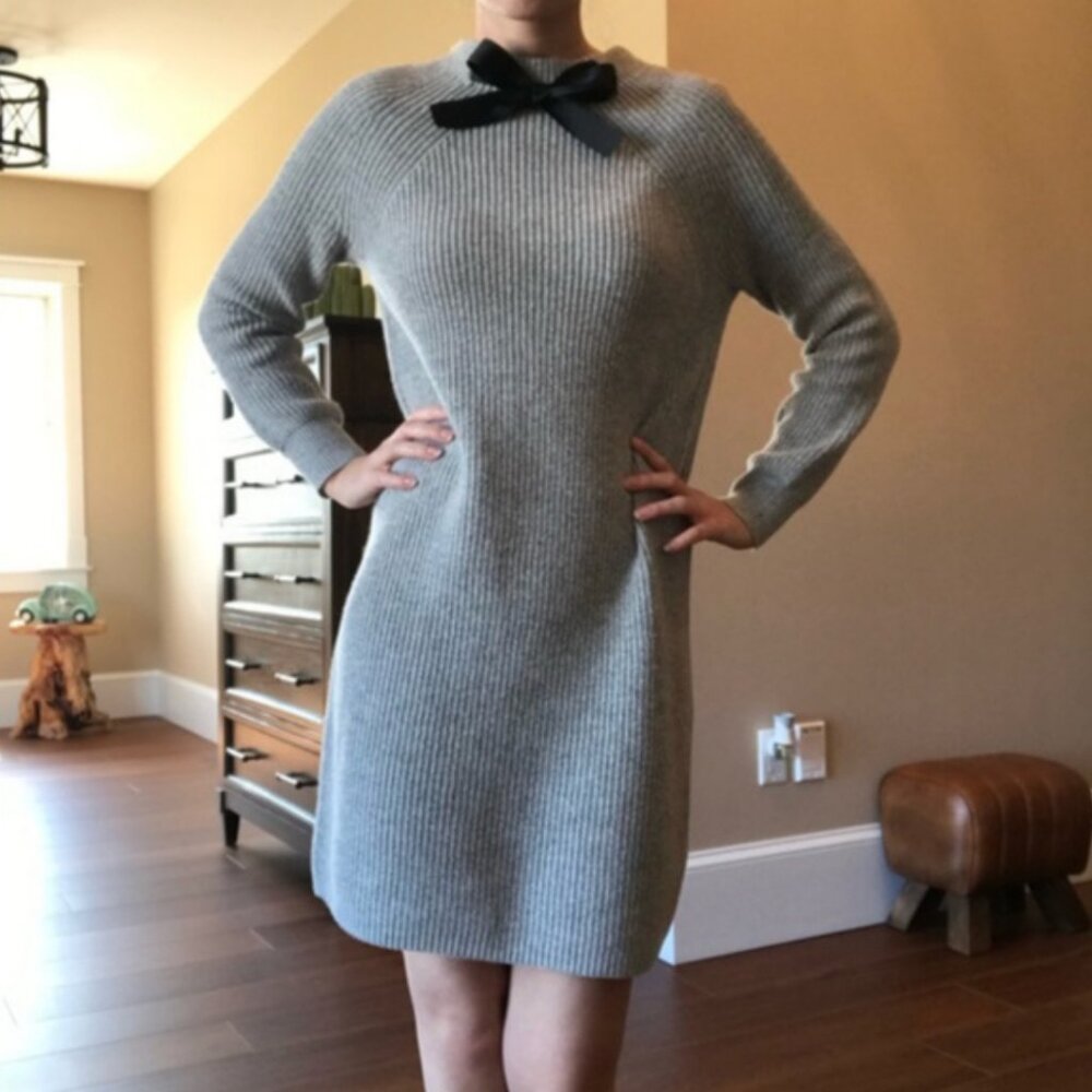 NWT J.Crew Mercantile Wool Sweater/Dress with Bow